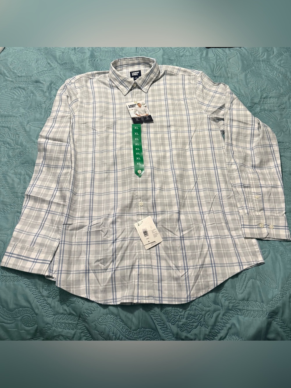 Lands' End Men’s Light Blue Button-Down Shirt